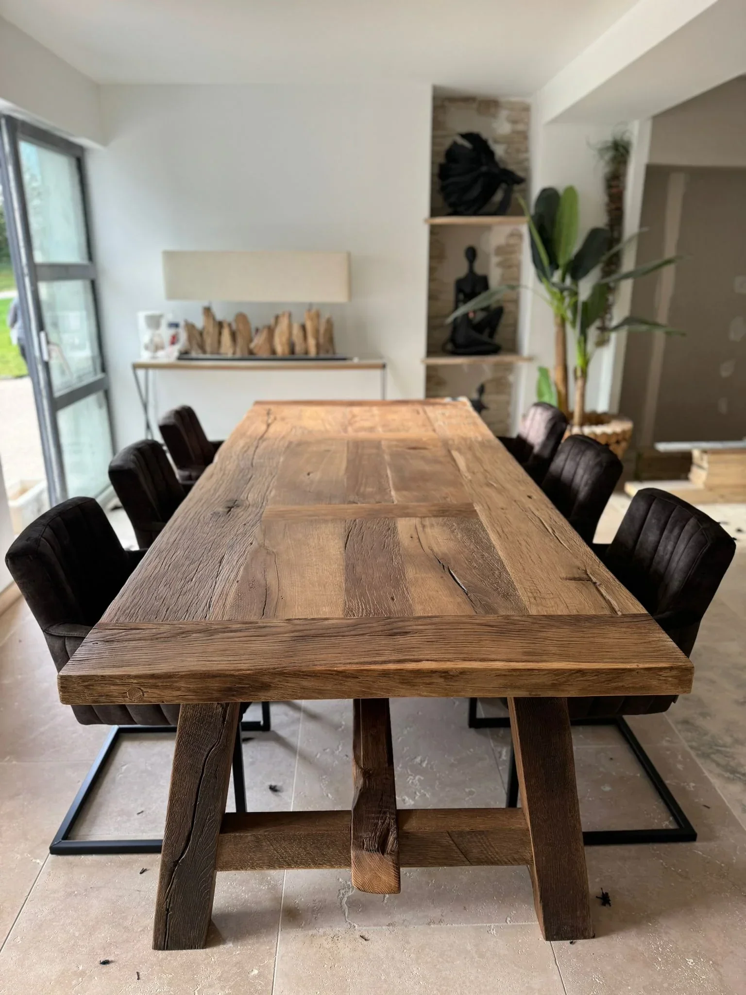 Table de ferme en pin ancien